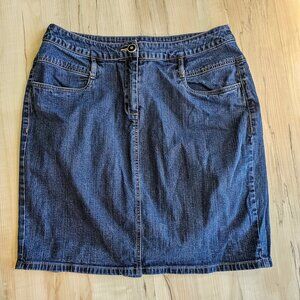 London & London Jean Dark Blue Denim Skirt Classic Blue Denim Skirt Size 18